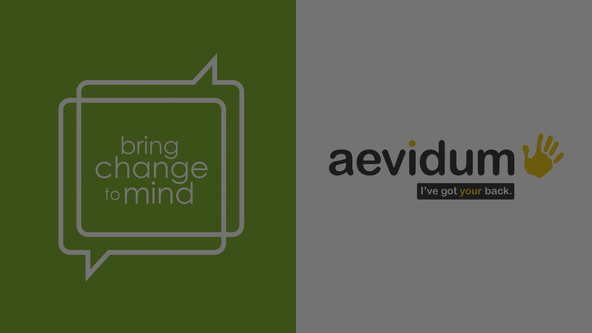 Aevidum | Bring Change 2 Mind acknowledgement